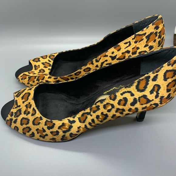 Nina Leopard Print Heels Size 8.5 - Picture 3 of 6